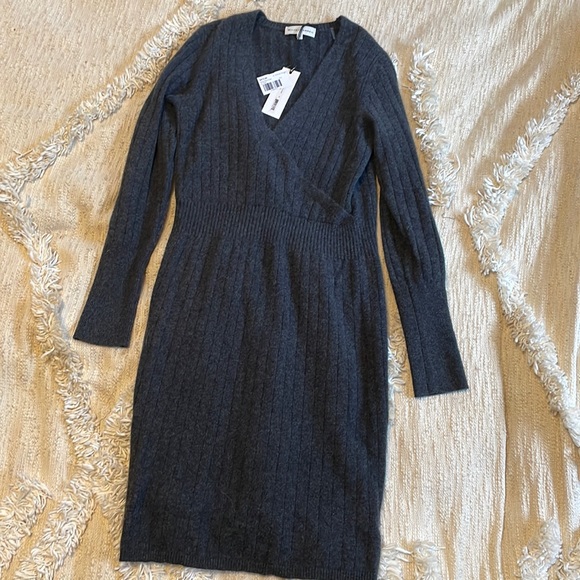 White + Warren wrap effect dress - Picture 1 of 5